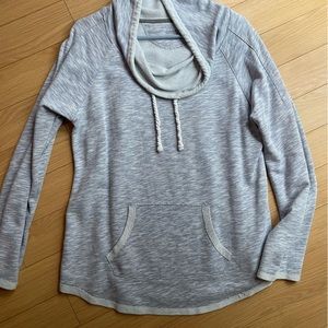 Heather blue Calvin Klein cow neck sweatshirt